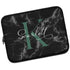 Black Marble Monogram Name Laptop Sleeve